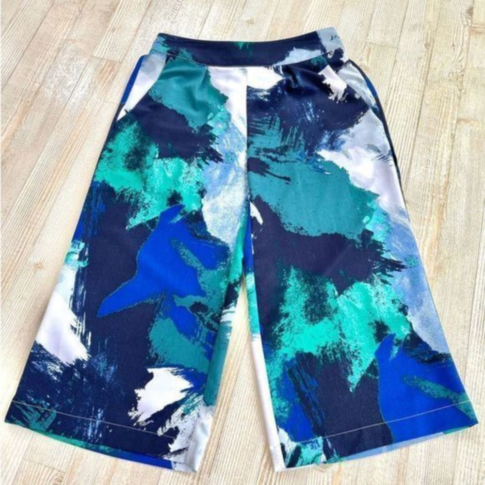 H by Halston Printed Pull On Culotte Pants‎